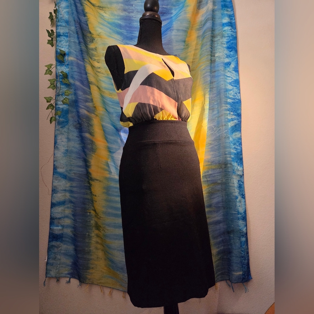 Mango Black Pencil Skirt